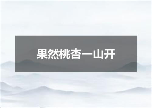 果然桃杏一山开
