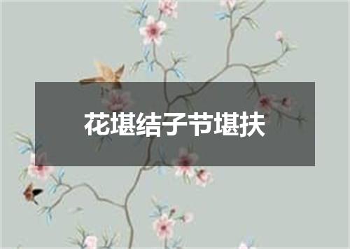 花堪结子节堪扶