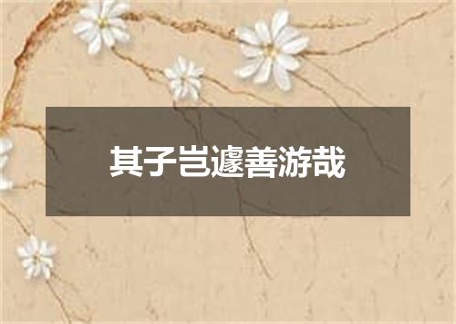 其子岂遽善游哉