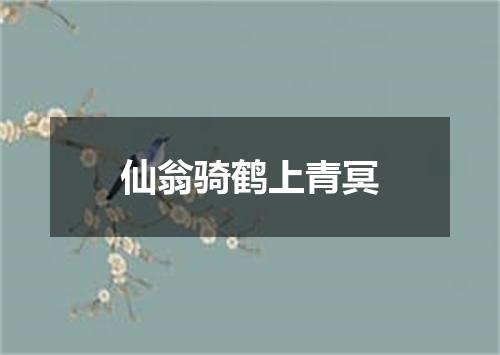 仙翁骑鹤上青冥