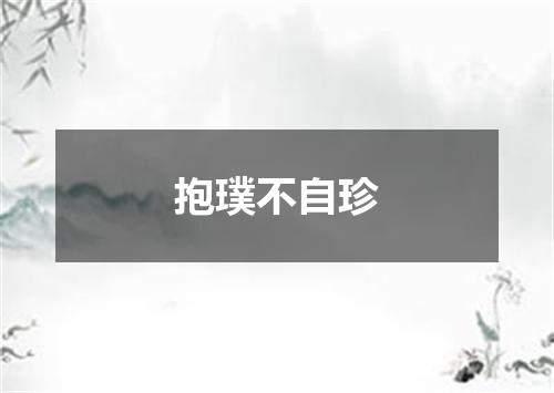抱璞不自珍