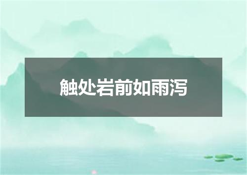 触处岩前如雨泻