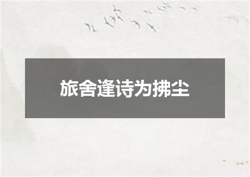 旅舍逢诗为拂尘