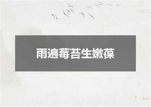 雨遍莓苔生嫩葆