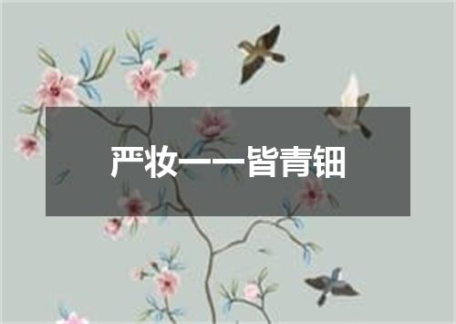 严妆一一皆青钿