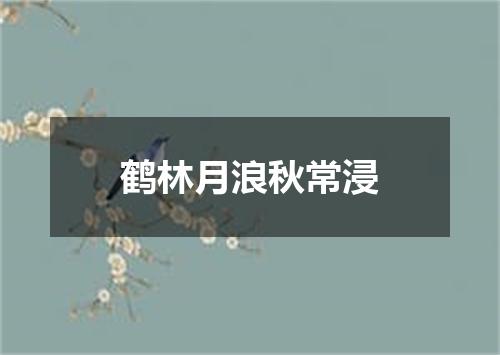 鹤林月浪秋常浸