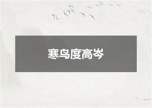 寒鸟度高岑