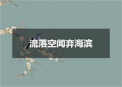 流落空闻弃海滨