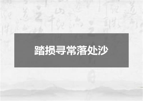 踏损寻常落处沙