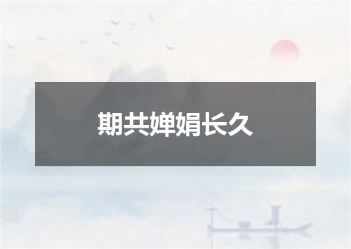 期共婵娟长久