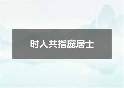 时人共指庞居士
