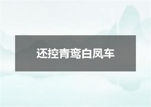 还控青鸾白凤车