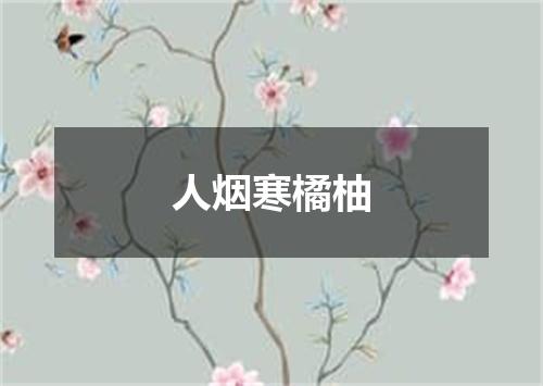 人烟寒橘柚
