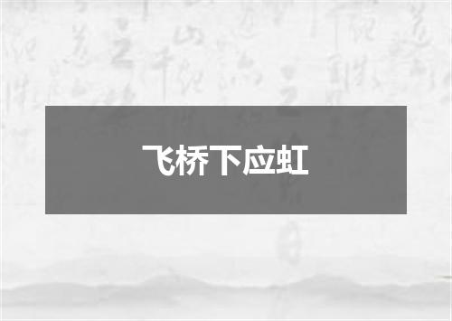 飞桥下应虹