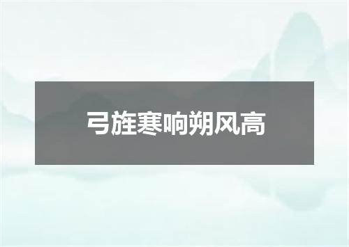 弓旌寒响朔风高