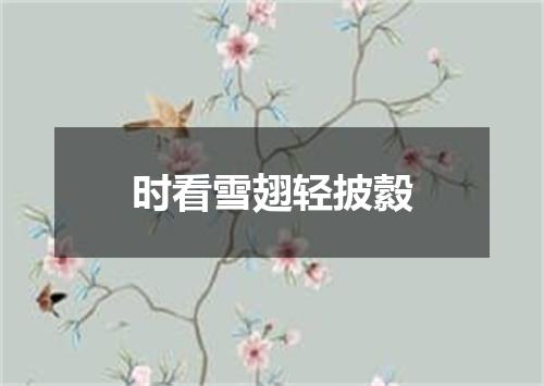 时看雪翅轻披縠