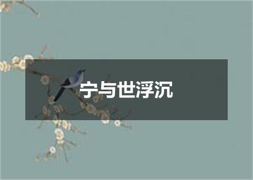 宁与世浮沉