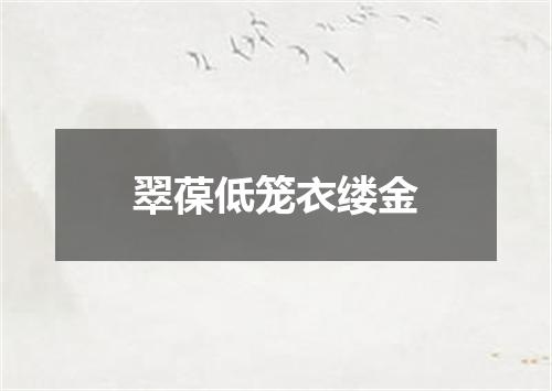 翠葆低笼衣缕金