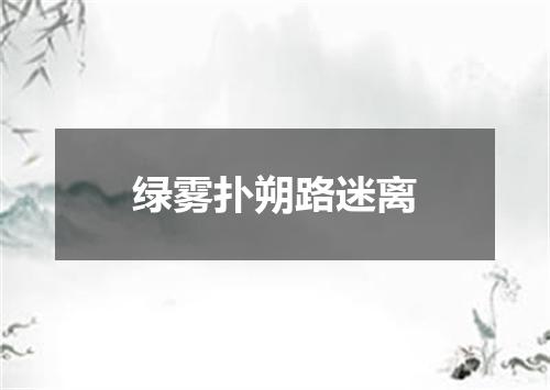 绿雾扑朔路迷离