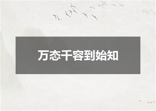 万态千容到始知