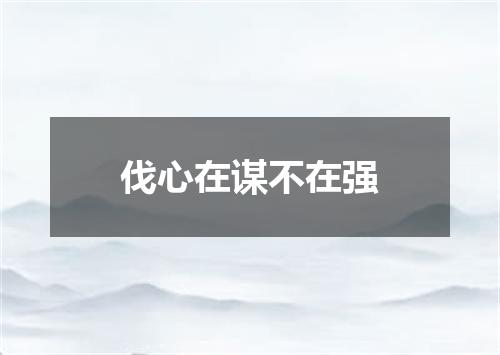 伐心在谋不在强
