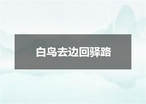 白鸟去边回驿路