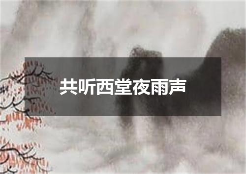 共听西堂夜雨声
