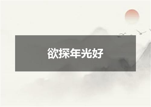 欲探年光好