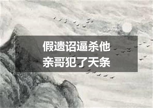 假遗诏逼杀他亲哥犯了天条