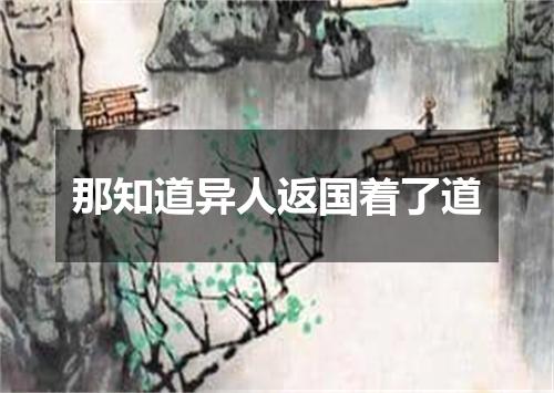那知道异人返国着了道