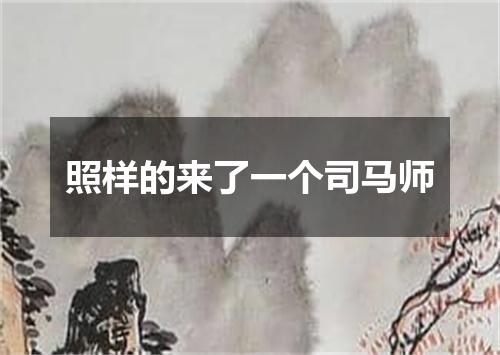 照样的来了一个司马师