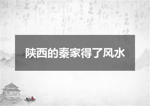 陕西的秦家得了风水