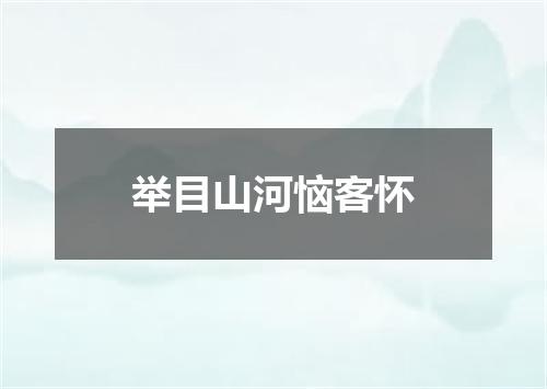 举目山河恼客怀