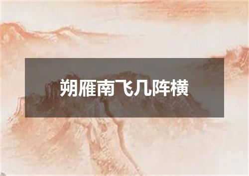 朔雁南飞几阵横