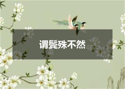 谓鬓殊不然