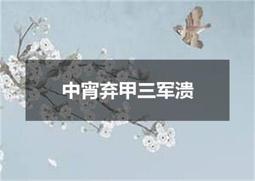中宵弃甲三军溃