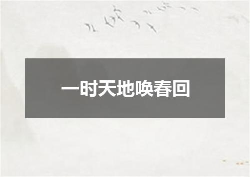 一时天地唤春回