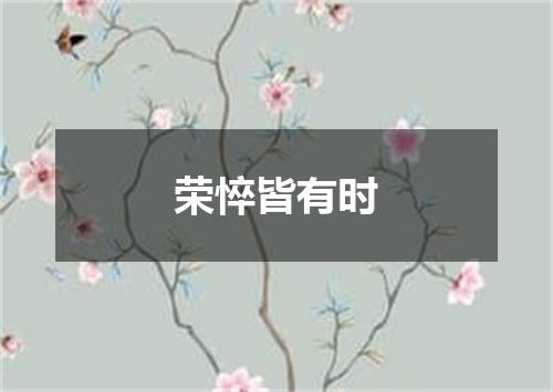 荣悴皆有时