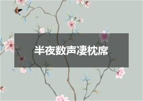 半夜数声凄枕席