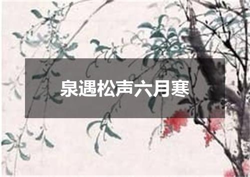 泉遇松声六月寒