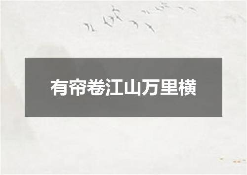 有帘卷江山万里横