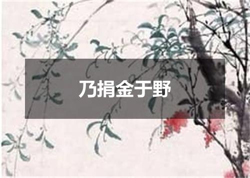 乃捐金于野