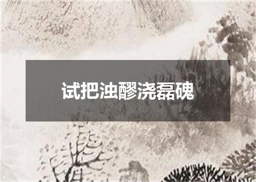 试把浊醪浇磊磈