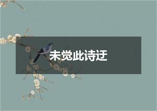 未觉此诗迂