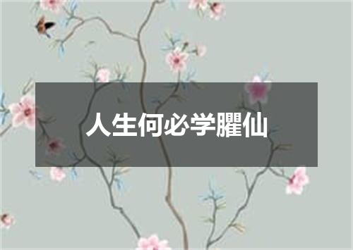 人生何必学臞仙