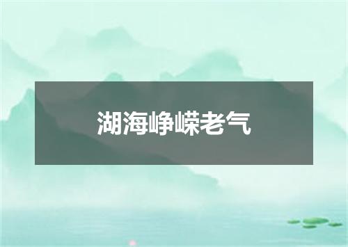 湖海峥嵘老气