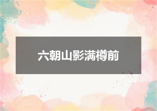 六朝山影满樽前