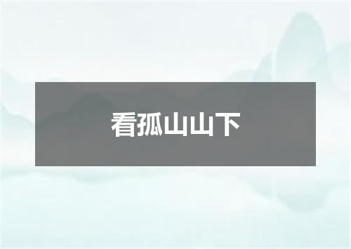 看孤山山下