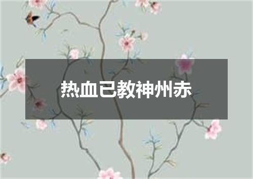 热血已教神州赤