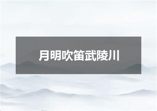 月明吹笛武陵川